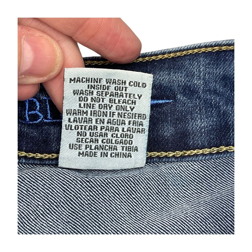 American Blue Jeans Girls 13 Denim Cotton Stretch Mid-Rise Hipster Frayed Hem - Picture 8 of 9